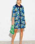 Abstract Portrait Print Shirt Dress