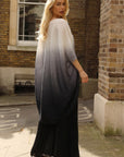 Black Ombre Oversized Top & Pleated Trouser Set