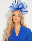 Sculptural Fascinator Headband with Feather Accents