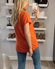 Gold Eagle embellished T-shirt  (ORANGE)