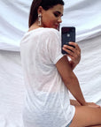 Gold Eagle embellished T-shirt (WHITE)