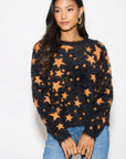 Star pattern knitted jumper