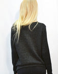Black Faux Fur Detail Jumper
