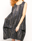 Leopard print cotton oversize dress