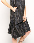 Leopard print cotton oversize dress