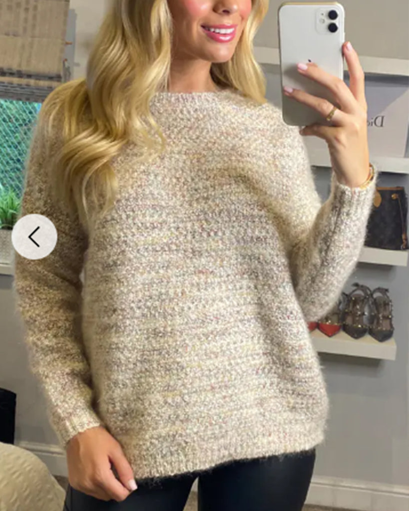 Cream Knitted Jumper Knitwear