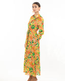 Multi-color Monet print Light Cotton Shirt Dress