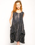 Leopard print cotton oversize dress