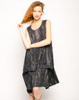 Leopard print cotton oversize dress