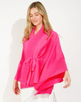 Full pleated Kimono sleeves cardigan top and tie dye print maxi skirt in pink