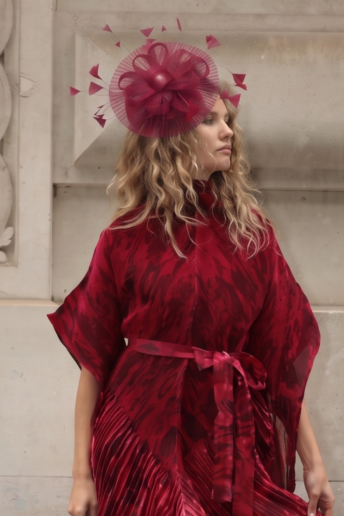 Mesh Fascinator with Sculpted Bow And Faux Pearl Detail
