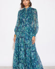 Embellished Button Front Maxi Shirt Dress with Tie Belt