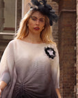 Feather Flower Fascinator with Netted Veil