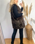 Faux Fur Longline Gilet
