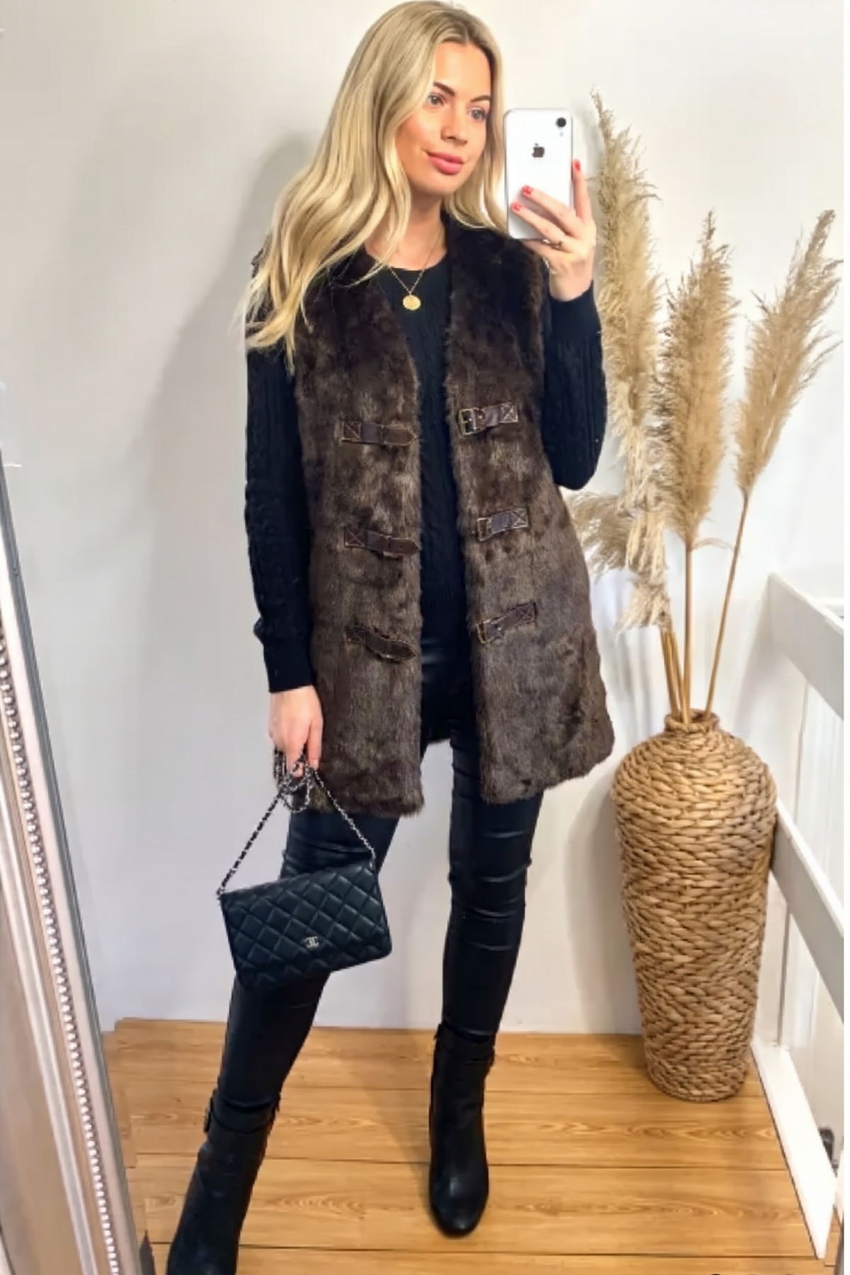 Faux Fur Longline Gilet