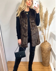 Faux Fur Longline Gilet