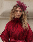 Mesh Fascinator with Sculpted Bow And Faux Pearl Detail