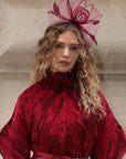 Sculptural Fascinator Headband with Feather Accents