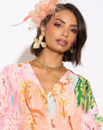 Feather Flower Fascinator with Netted Veil