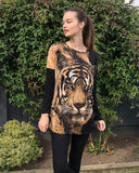 Tiger Print Knitted Jumper Top