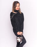Jumper with Cut Outs and Chain Detail