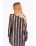 Gold color print oversize top