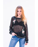 Floral Patched Sweatshirt (Green)