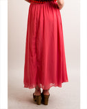 Chiffon Maxi Skirt (Rose)