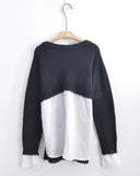 Plain jumper with shirt design