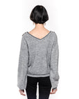 Sequin Trim V neck Jumper