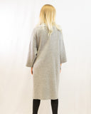 Reversible wool blend cardigan coat