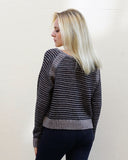 Black & Grey Stripe Knitted Jumper (Grey)