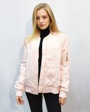 Pink Bomber Jacket with Quilt Lining