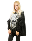 Skull Print Oversize Jumper