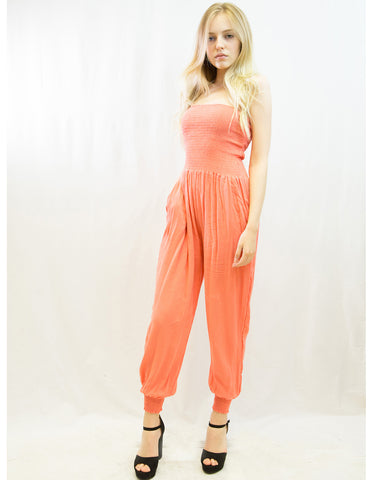 Cotton Bootube Jumpsuits Summer relax wear