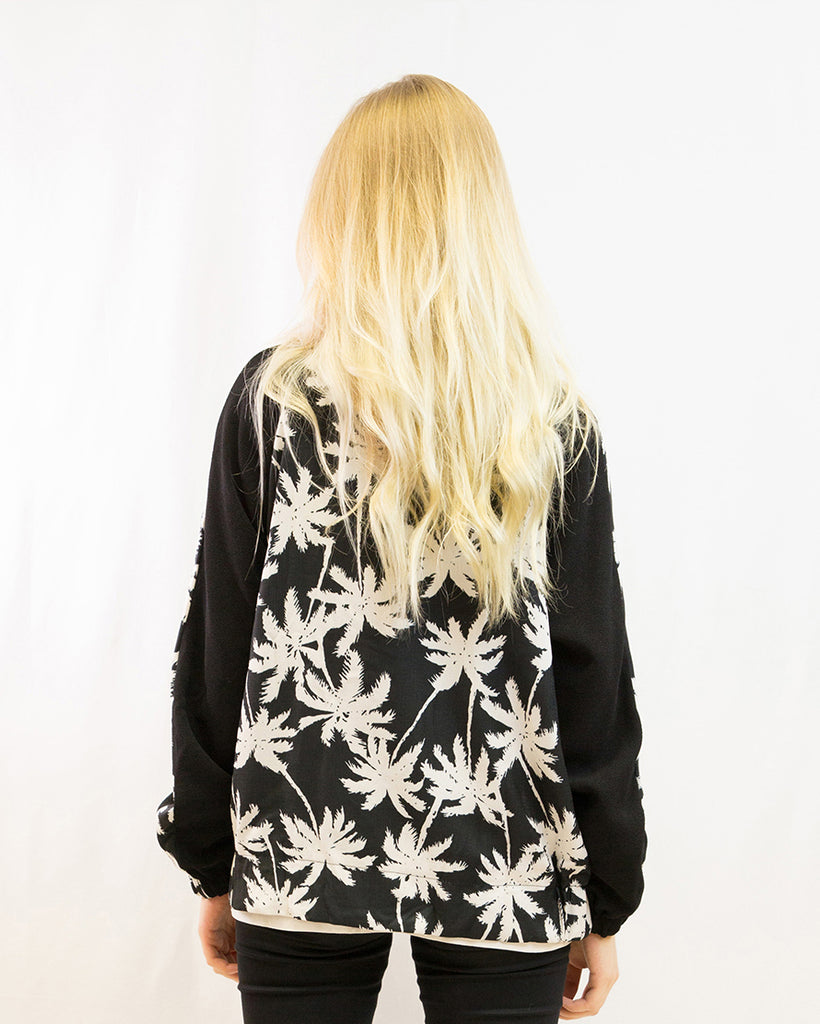 Floral Print Bomber Jacket (Tree floral)