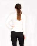 Soft knit Jumper top with Cut Outs design in white