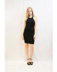 Cotton blend PETITE Bodycon Dress (Black)