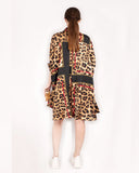 Oversized Shirt in Leopard and Chain Print