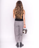 Soft Knit Jogging Bottoms with Side Stripes in grey