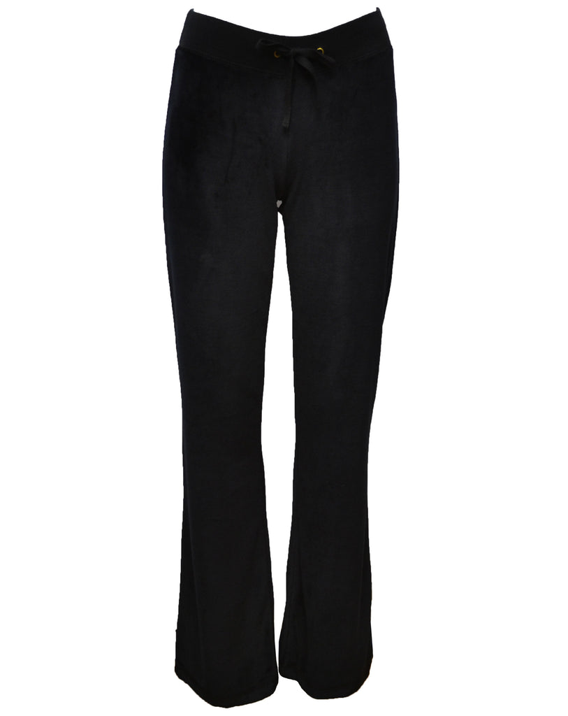 Velour Jogging Pants-Low waist style (Black)