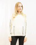 Lace up knitted jumper top