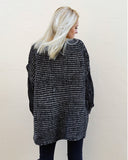 Dark Grey Oversize knit Cardigan