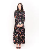 Floral Print elasticated waist maxi dress