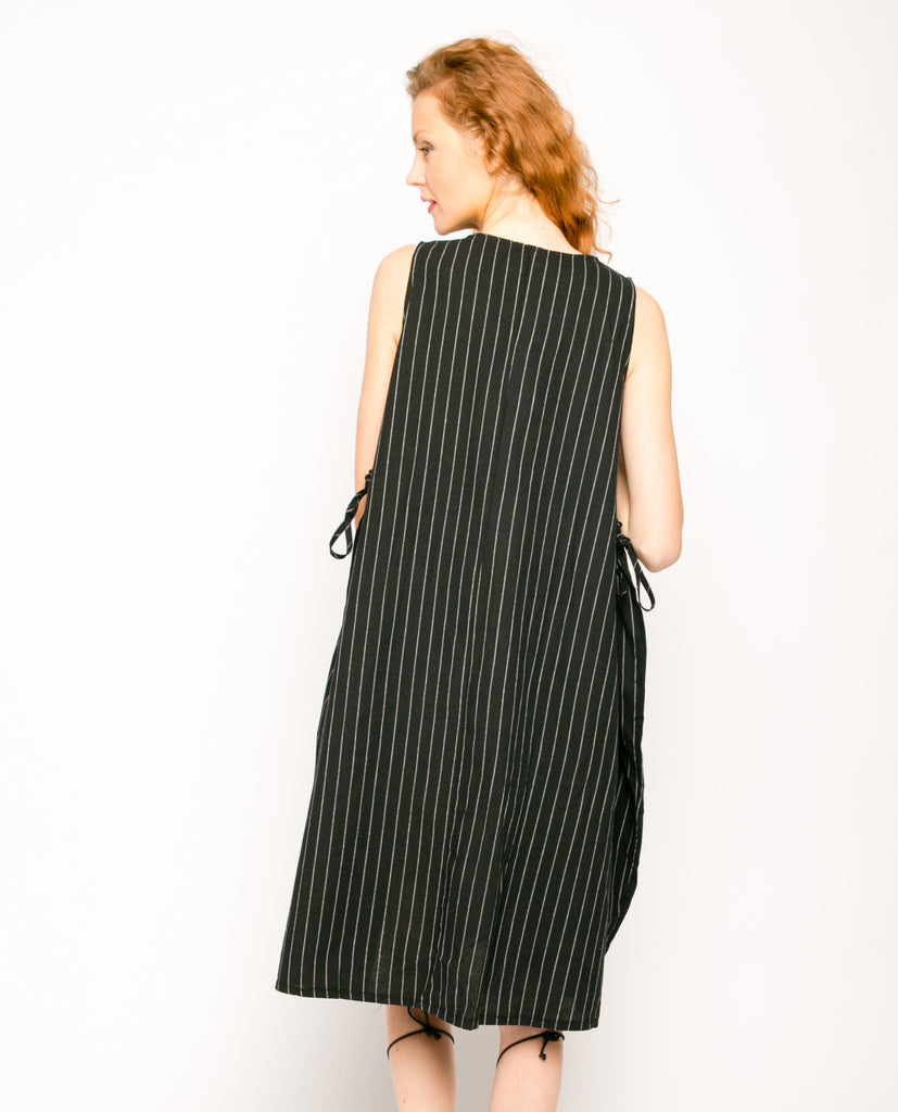 Stripe print cotton oversize dress