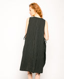 Stripe print cotton oversize dress