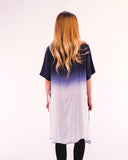 Tie dye Cotton Long T-shirt (Blue)