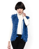 Tassel Knitted Cardigan Jacket (Blue)