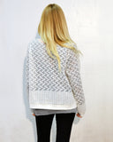 Floral Lace Organza Cardigan (WHITE)