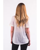 Gold Print T-shirt with Pocket (WHITE)
